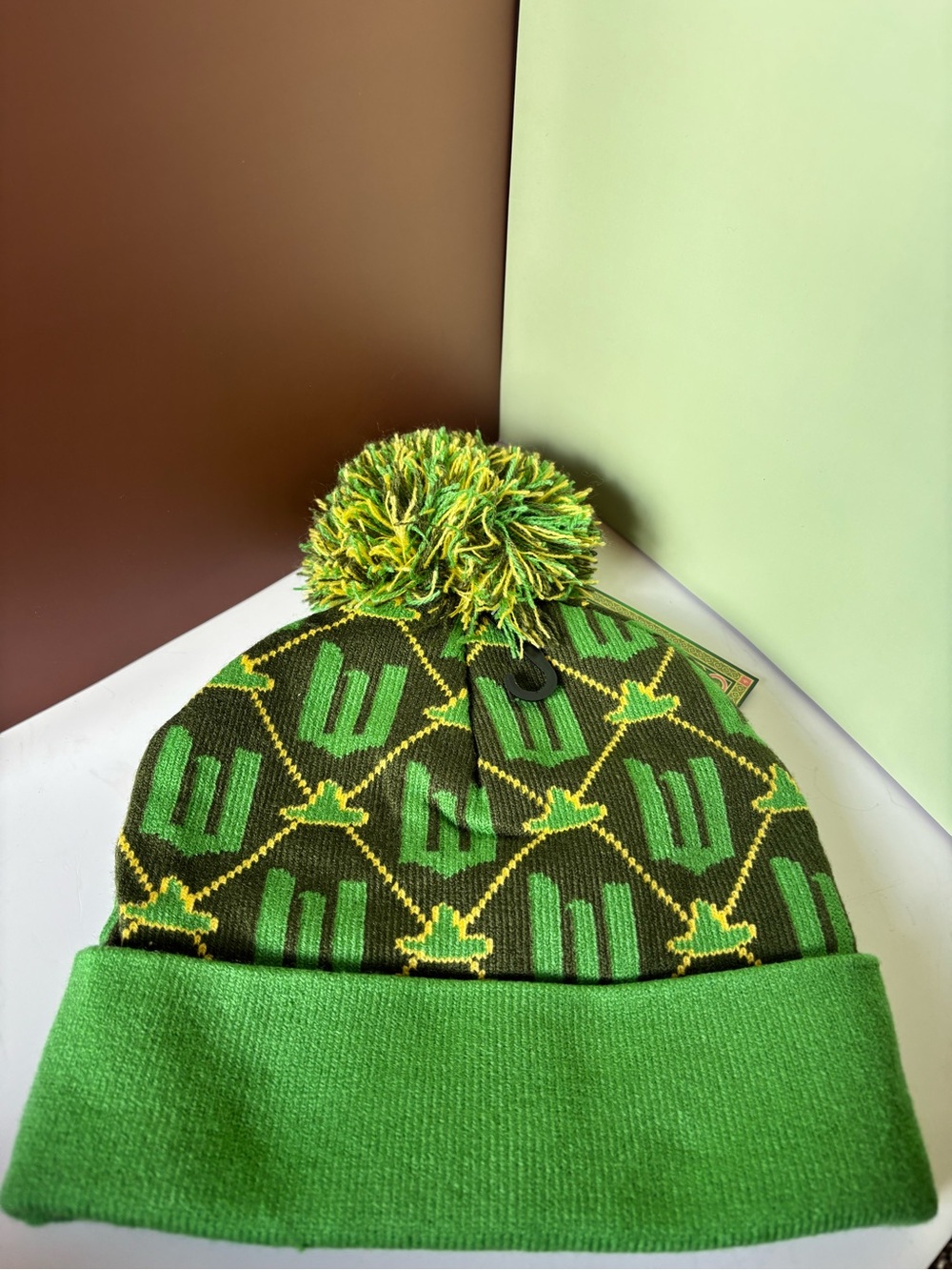 WICKED Green Pom Beanie Hat, NWT - Picture 2 of 4